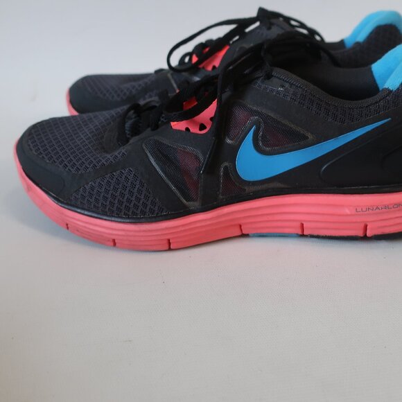 Womens Nike Lunarglide 3 Anthracite Black Pink Blue Trainer Running Sneakers 8 - Picture 7 of 16